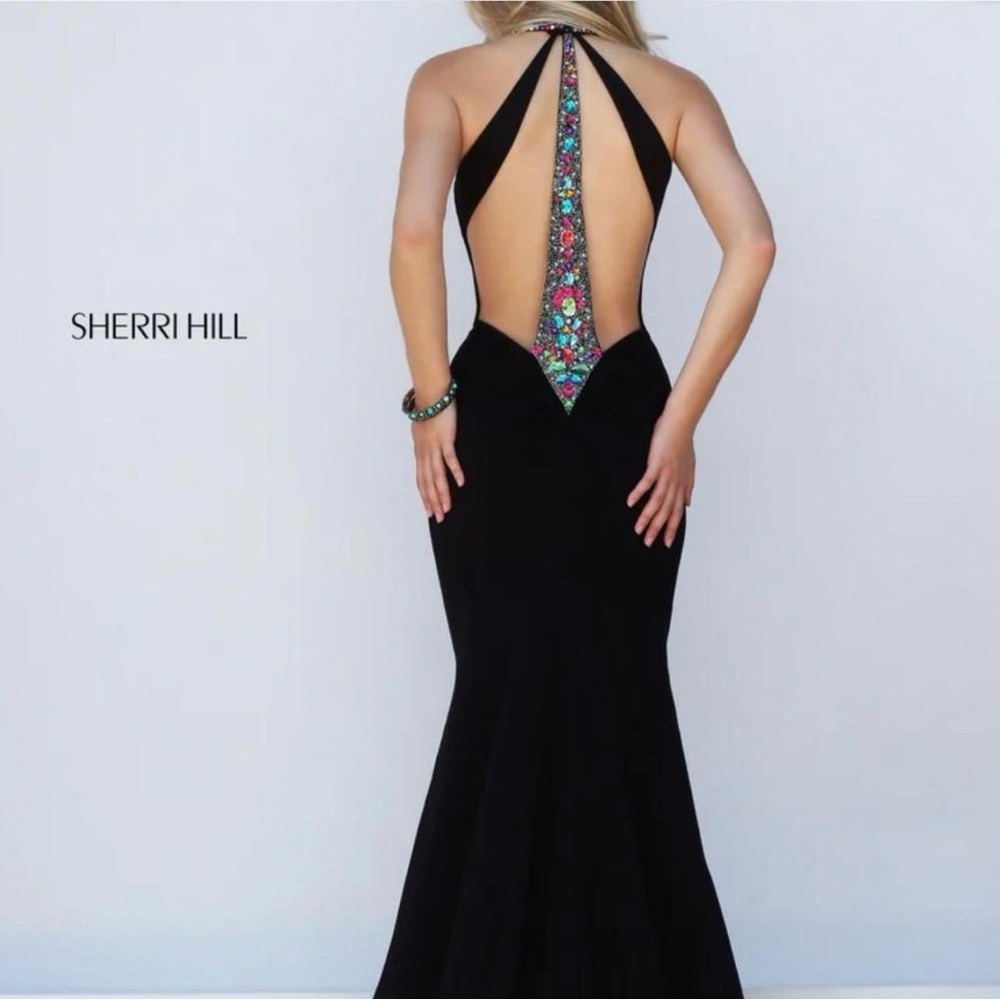 Sherri Hill Black Evening Gown 00 for prom or pageant  dress gown